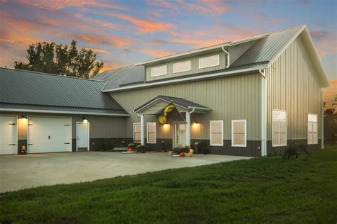 post frame metal building homes